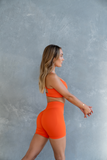 Seamless Scrunch Shorts - Orange