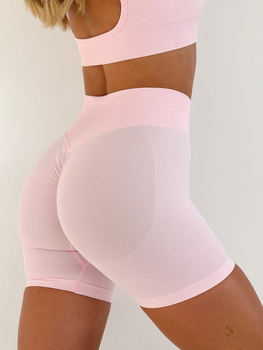 Seamless Scrunch Shorts - Baby Pink