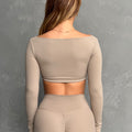 Serene Long Sleeve Crop - Latte