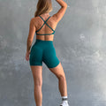 Signature Scrunch Shorts - Emerald Green