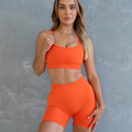 Seamless Scrunch Shorts - Orange