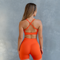 Seamless Scrunch Shorts - Orange