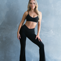 Luxe V-Front Flares - Black
